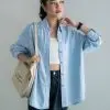 Galavi Denim Shirt Kode R050-1 Light Blue - Image 3