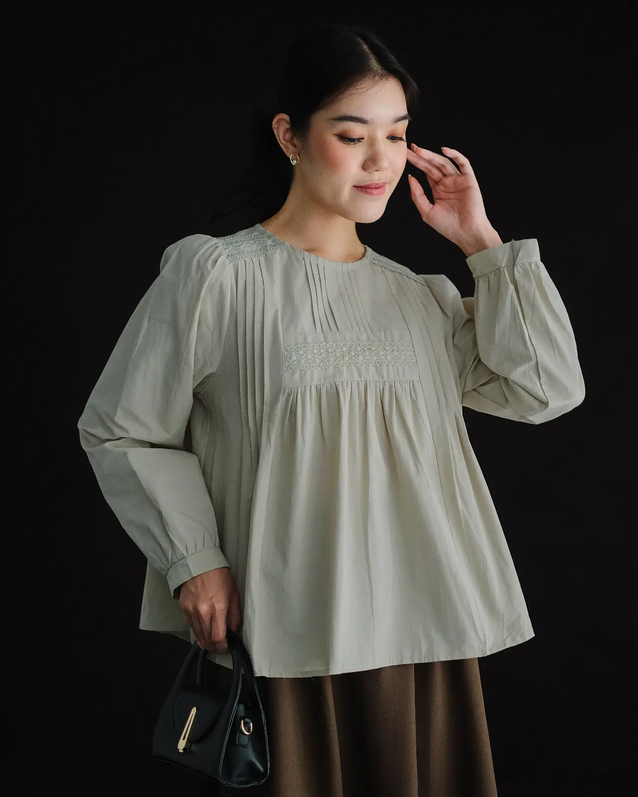 Harlen Blouse Kode 8A Khaki - Image 2