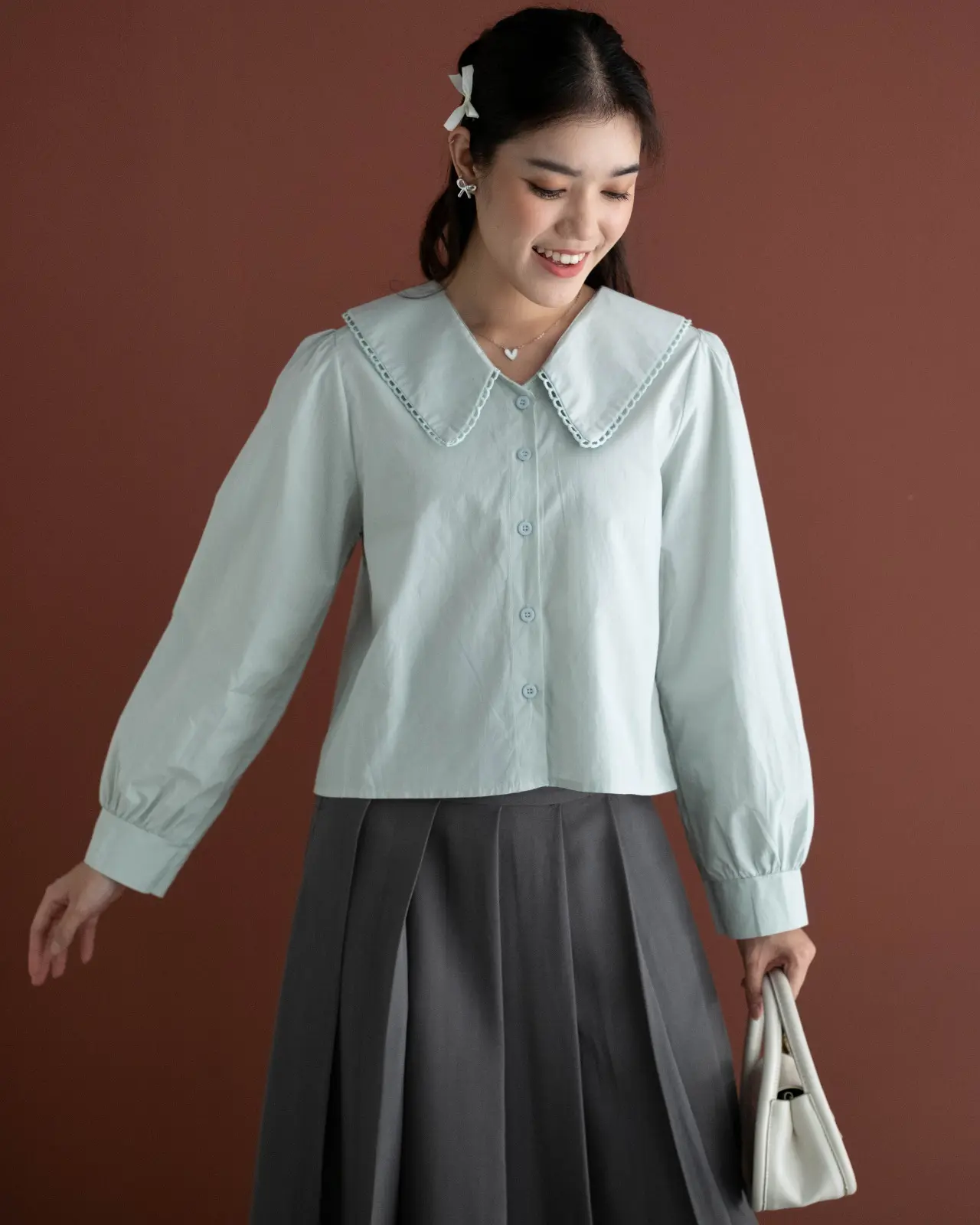 Haziqa Shirt Kode 129A Salted Egg - Image 2