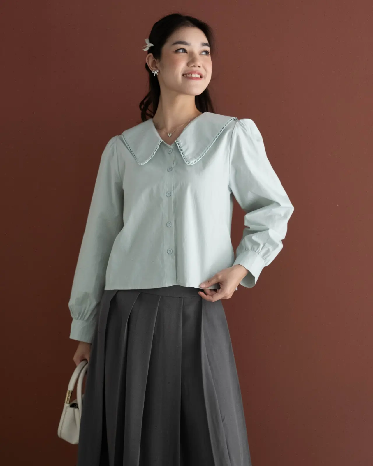 Haziqa Shirt Kode 129A Salted Egg