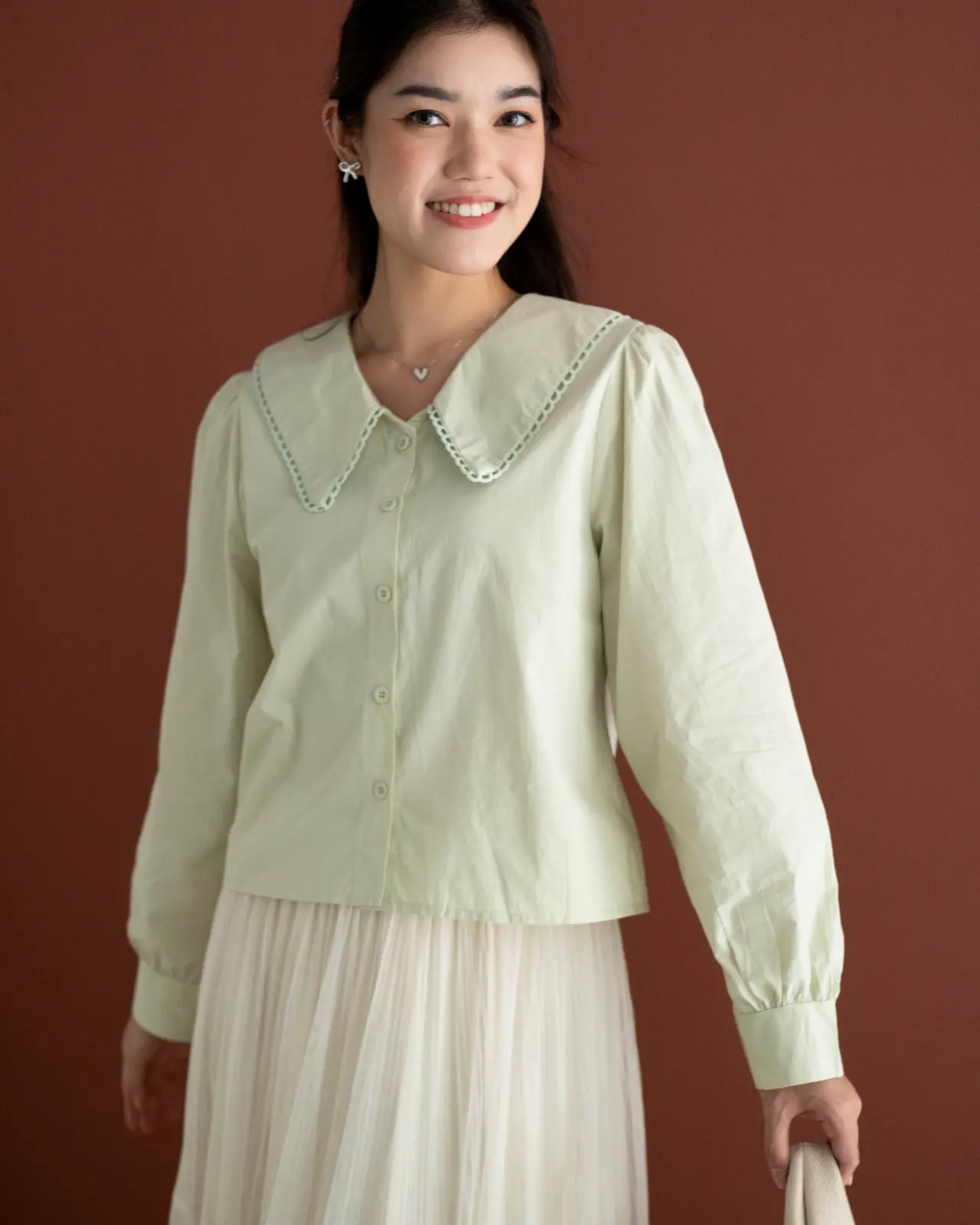 Haziqa Shirt Kode 129A Mint - Image 2