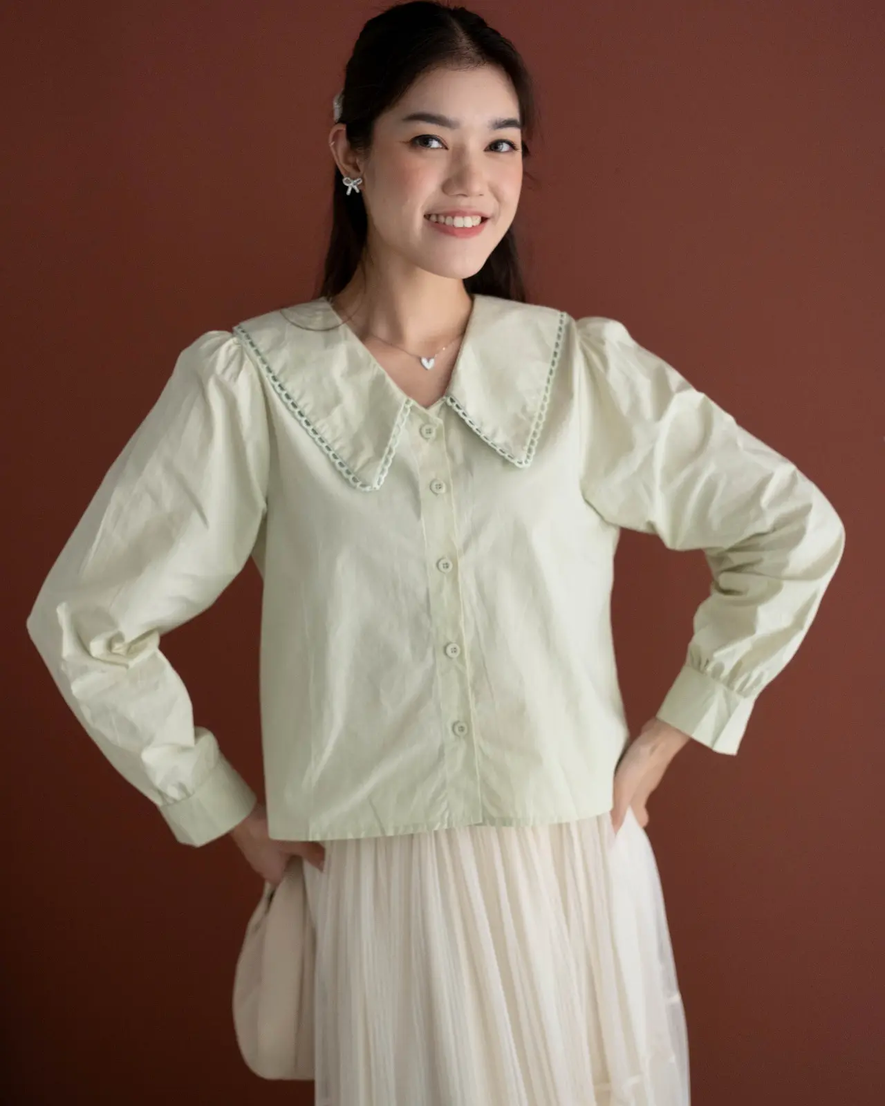 Haziqa Shirt Kode 129A Mint