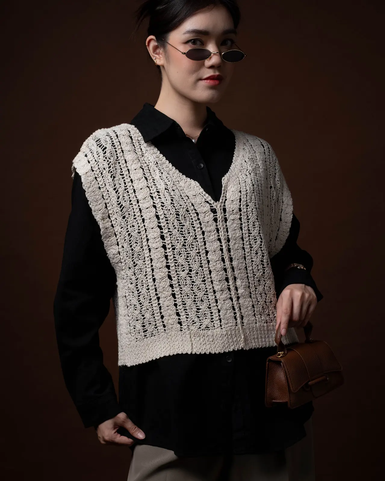 Jaylene Vest Beige - Image 3