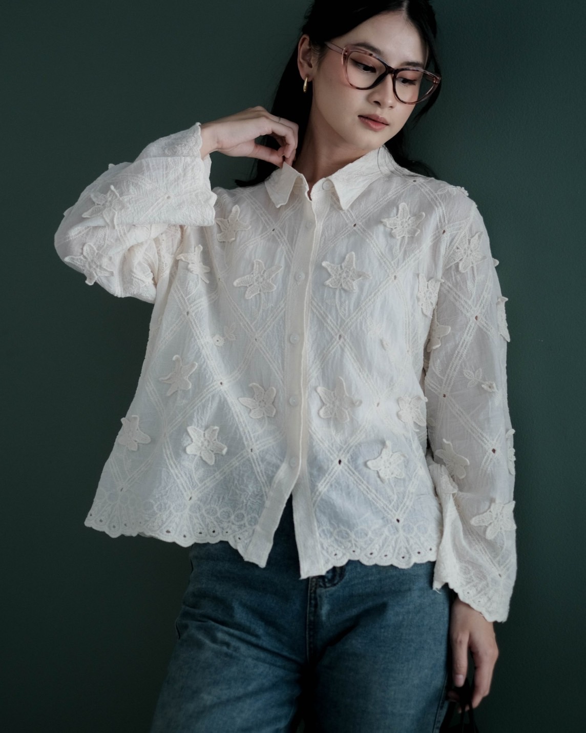 Mizan Shirt Kode 108 Ivory - Image 3