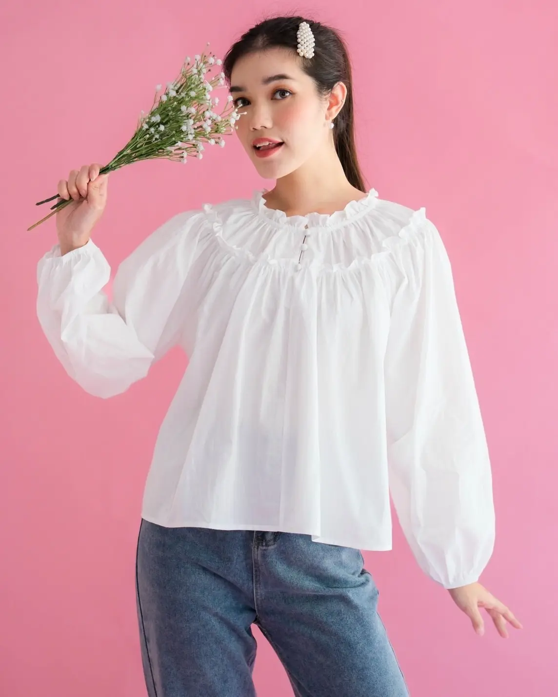 Palavi Blouse Kode 10A Broken White - Image 2
