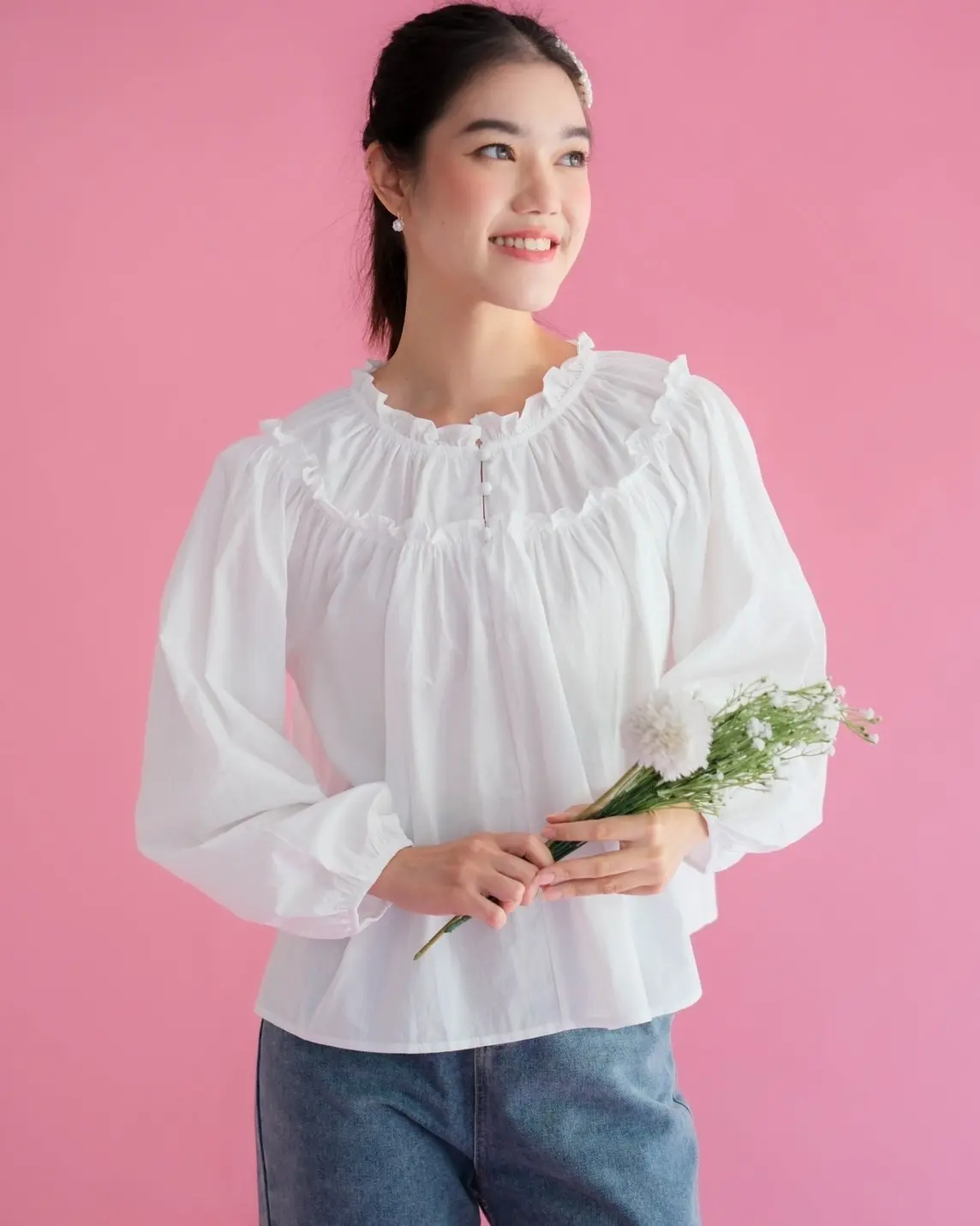 Palavi Blouse Kode 10A Broken White
