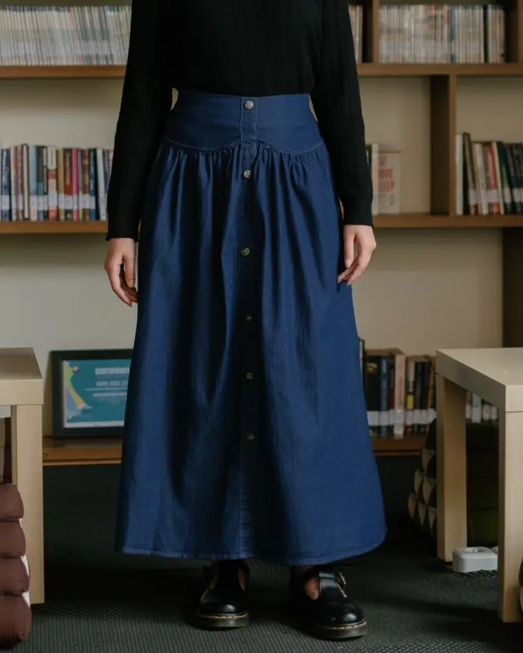 Pauleta Denim Skirt Kode 112A Dark Blue - Image 3