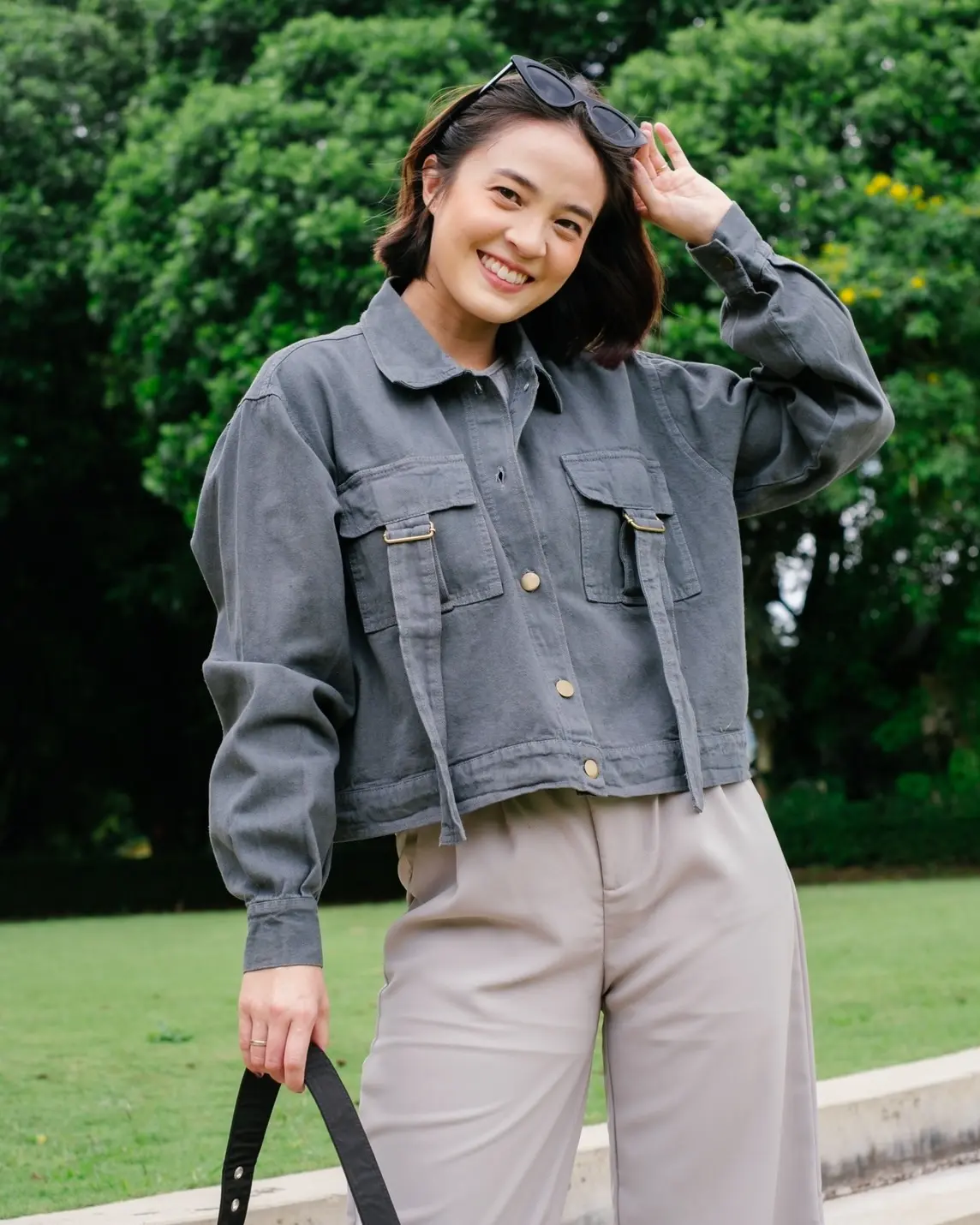 Pierre Denim Jacket Dark Grey