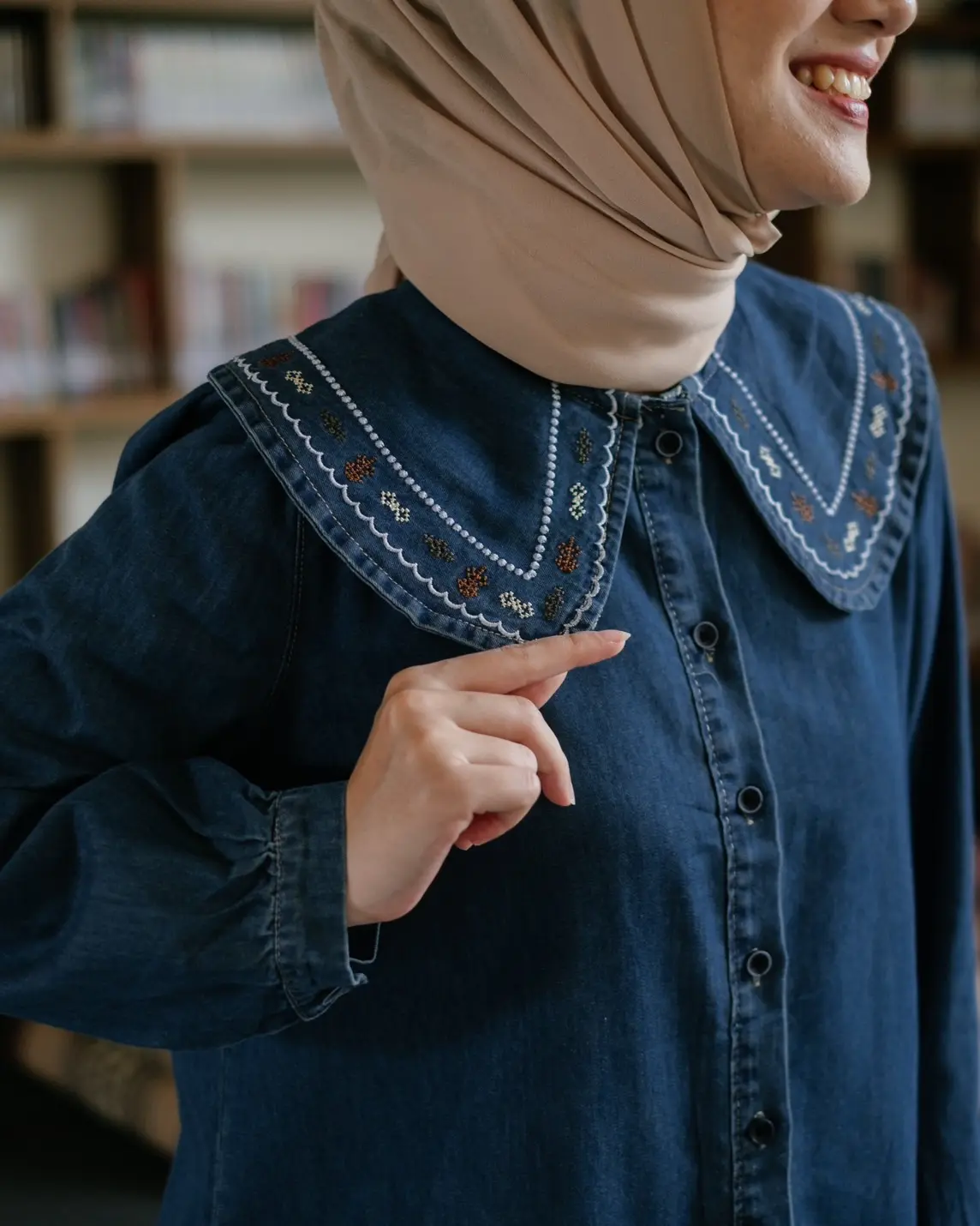 Piruza Denim Shirt Kode 63A Dark Blue - Image 3