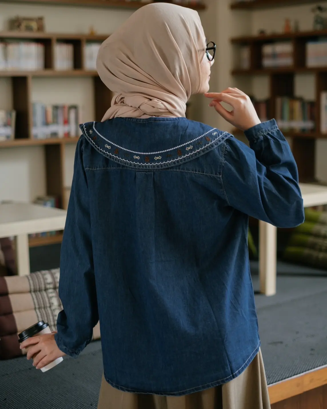 Piruza Denim Shirt Kode 63A Dark Blue - Image 4