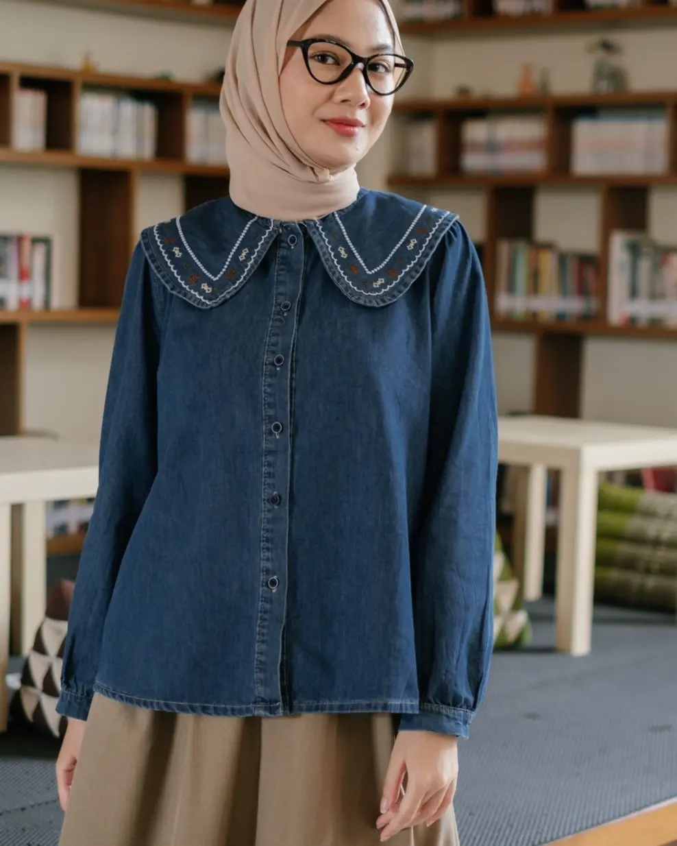 Piruza Denim Shirt Kode 63A Dark Blue - Image 2