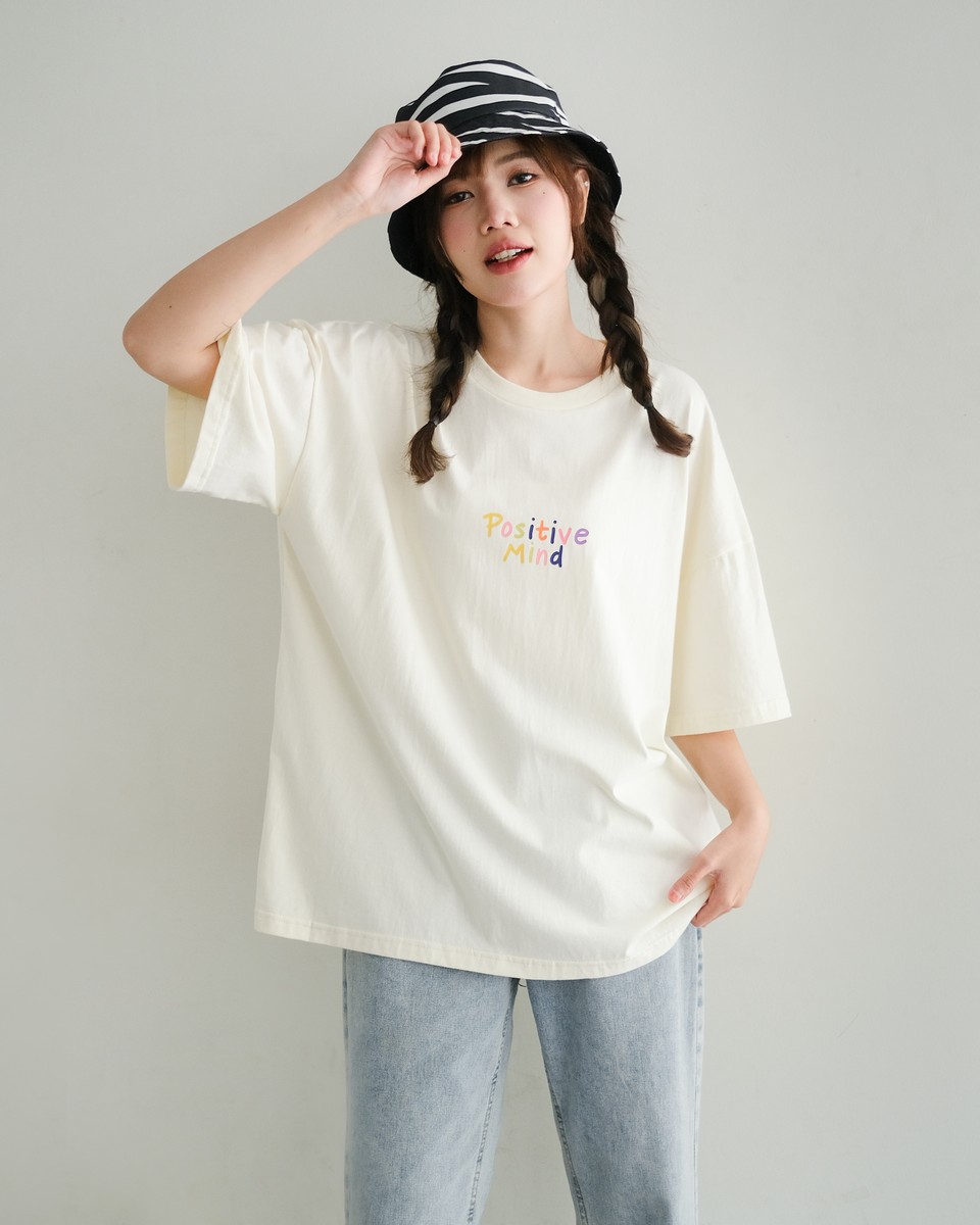 Positive Mind T-Shirt Broken White - Image 2