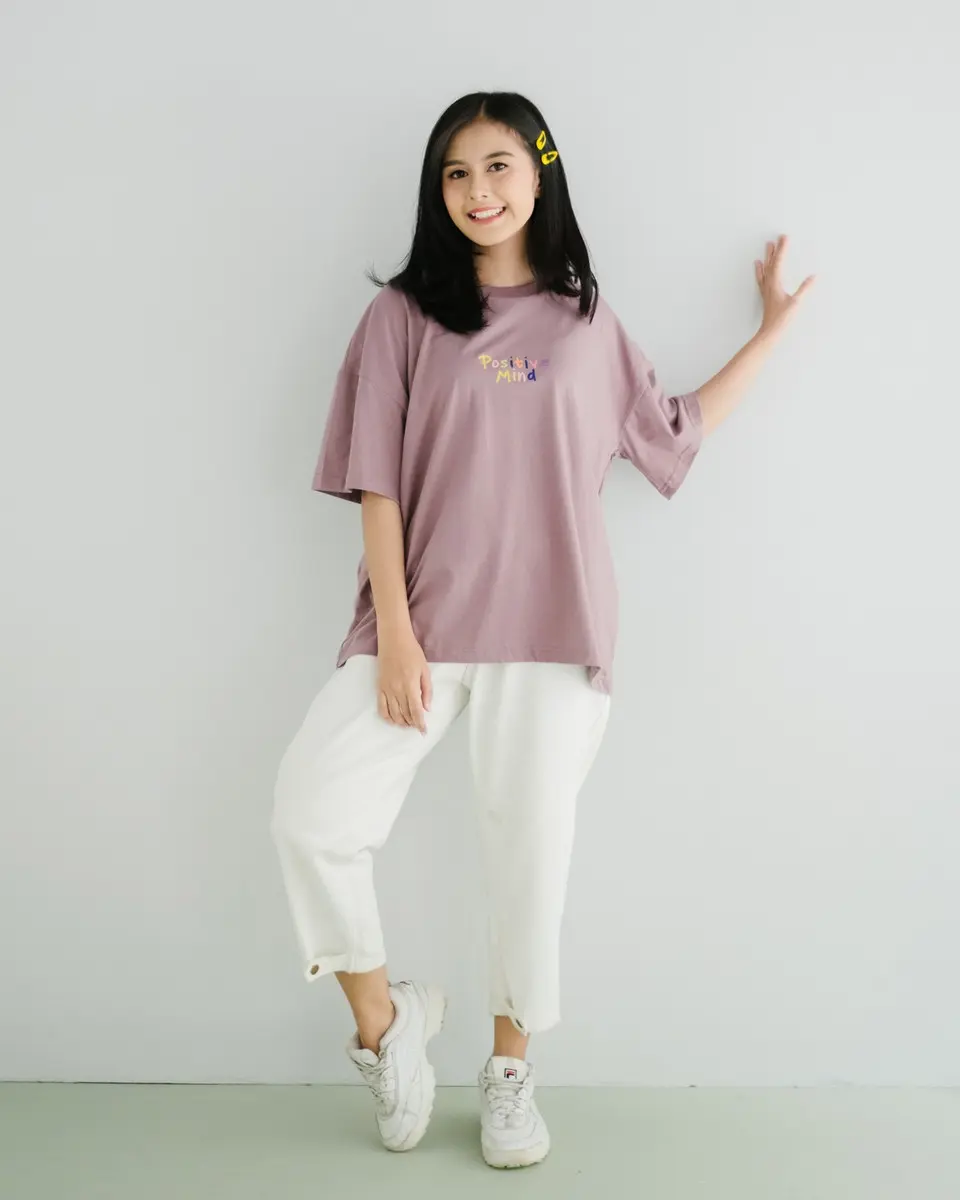 Positive Mind T-Shirt Mauve - Image 2