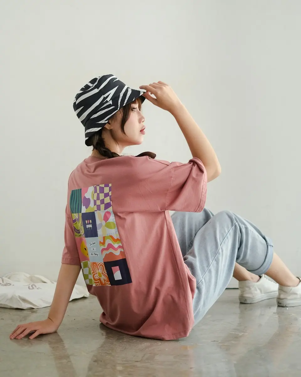 Positive Mind T-Shirt Dusty Rose - Image 3