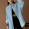 Parnika Denim Shirt Kode 163A Light Blue - Image 4