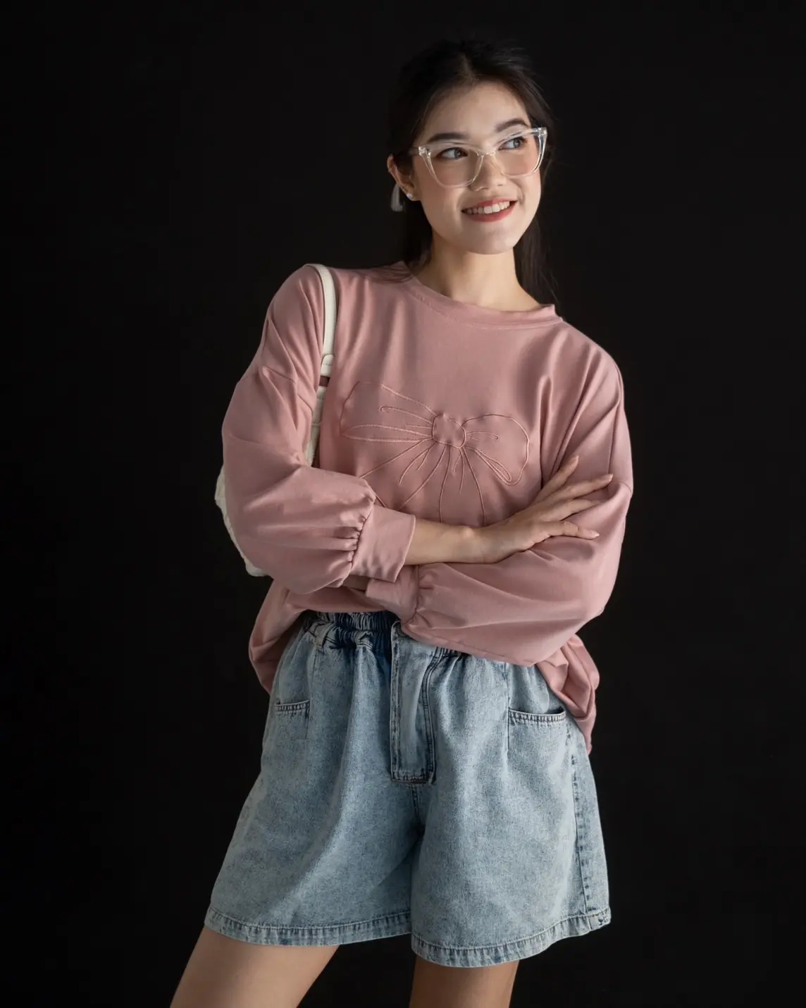 Ribbon Sweater Pink - Image 2