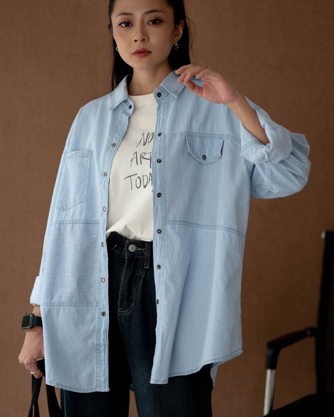 Alternative view of Ritvi Denim Shirt Kode 162A Light Blue