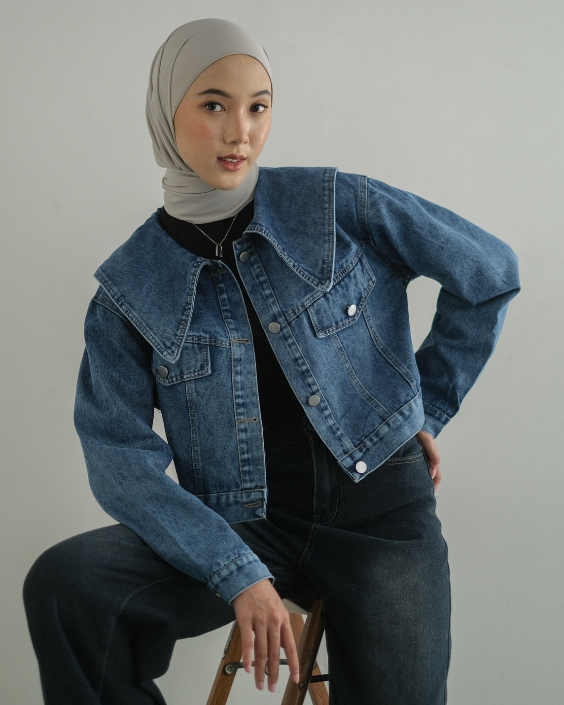 Saliza Denim Jacket Kode 242A Medium Blue