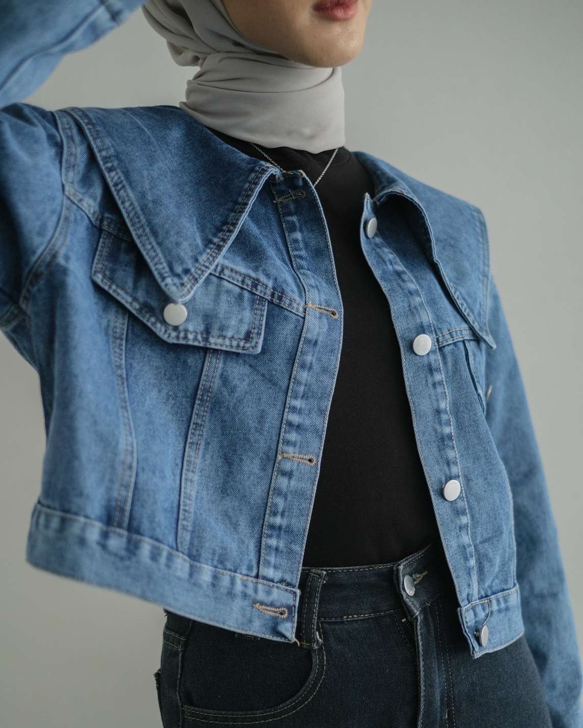 Saliza Denim Jacket Kode 242A Medium Blue - Image 2