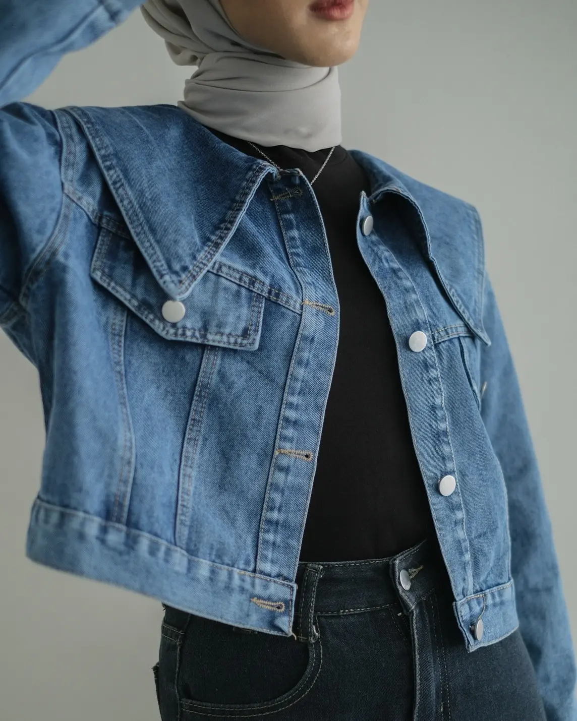 Saliza Denim Jacket Kode 242A Medium Blue - Image 2