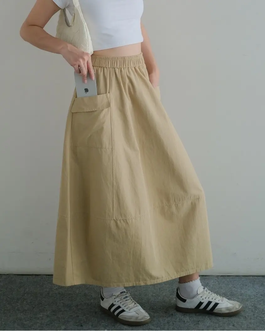 Suvika Skirt Kode 713 Khaki - Image 2