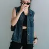 Tatiana Denim Vest Kode 157A Medium Blue - Image 3