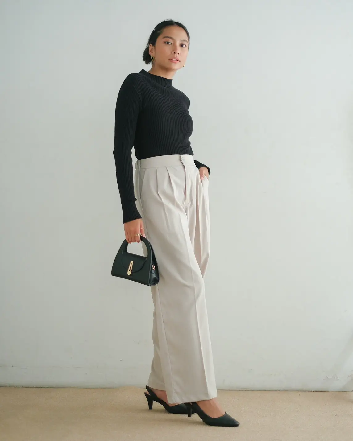 Tifara Pants Kode M050 Light Grey - Image 3