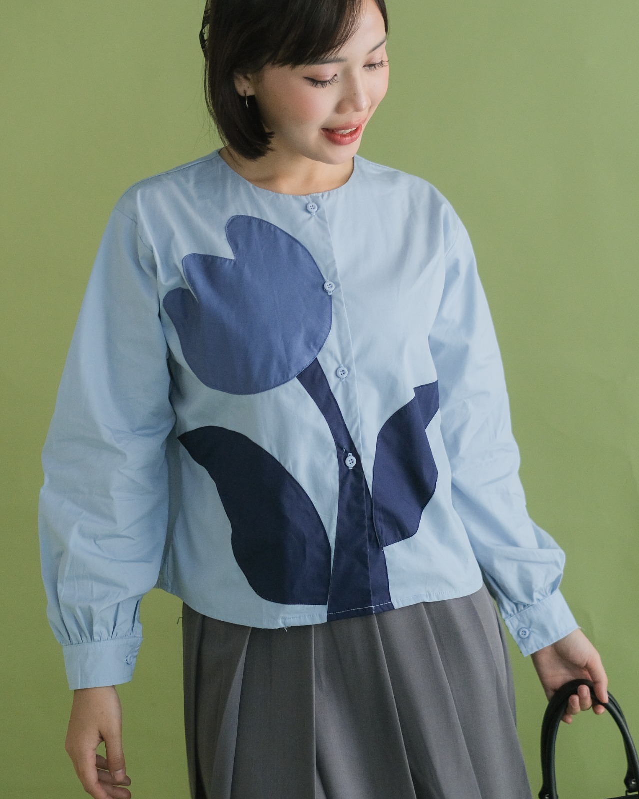 Tulip Blouse Sky Blue - Image 2