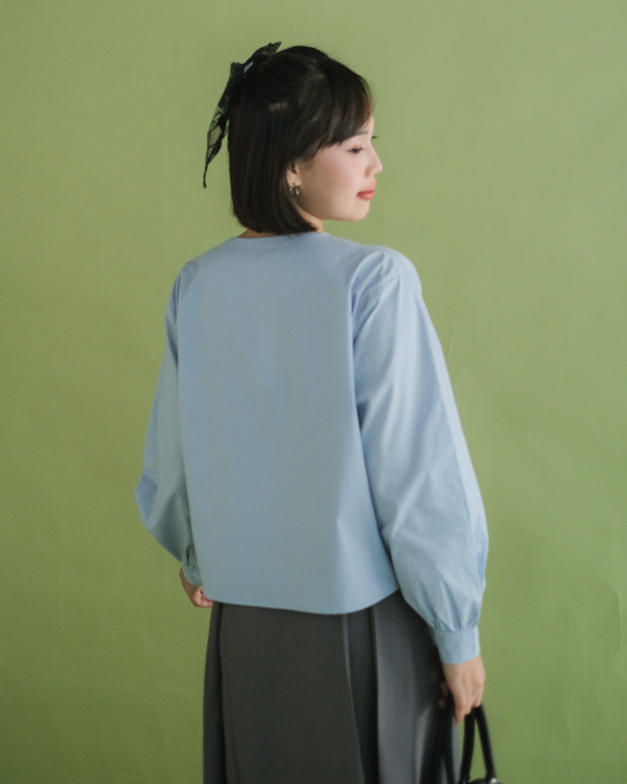 Tulip Blouse Sky Blue - Image 3