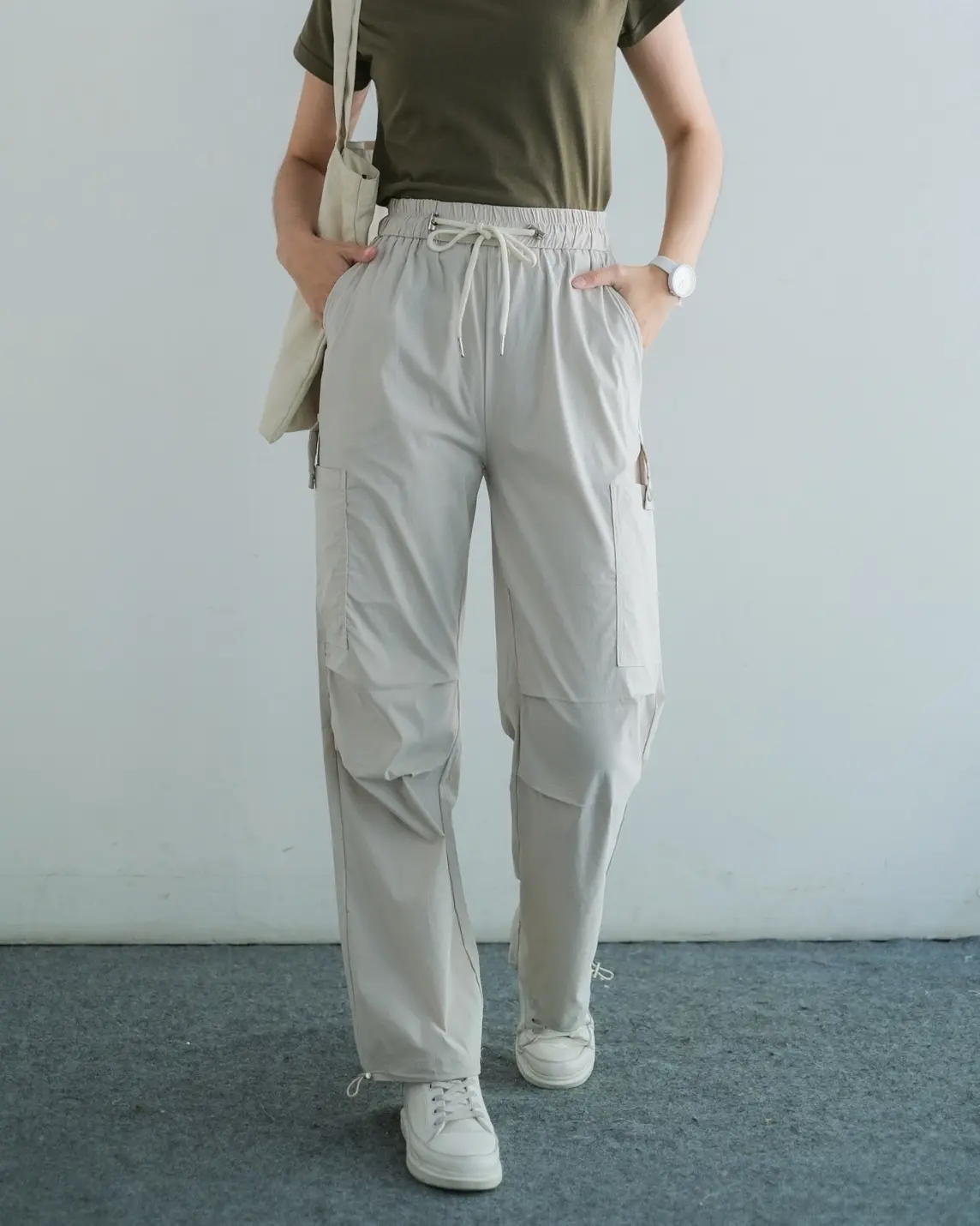 Yafie Cargo Pants Kode 143A Beige - Image 2