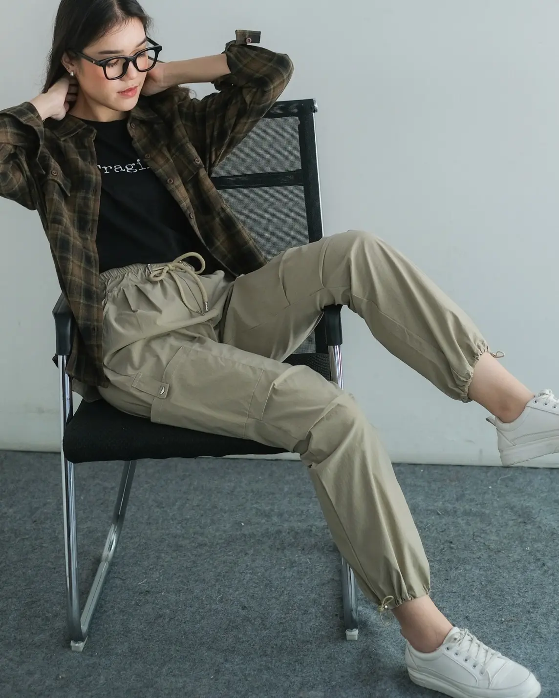 Yafie Cargo Pants Kode 143A Khaki - Image 2