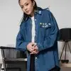 Yasfa Denim Shirt Dark Blue - Image 3