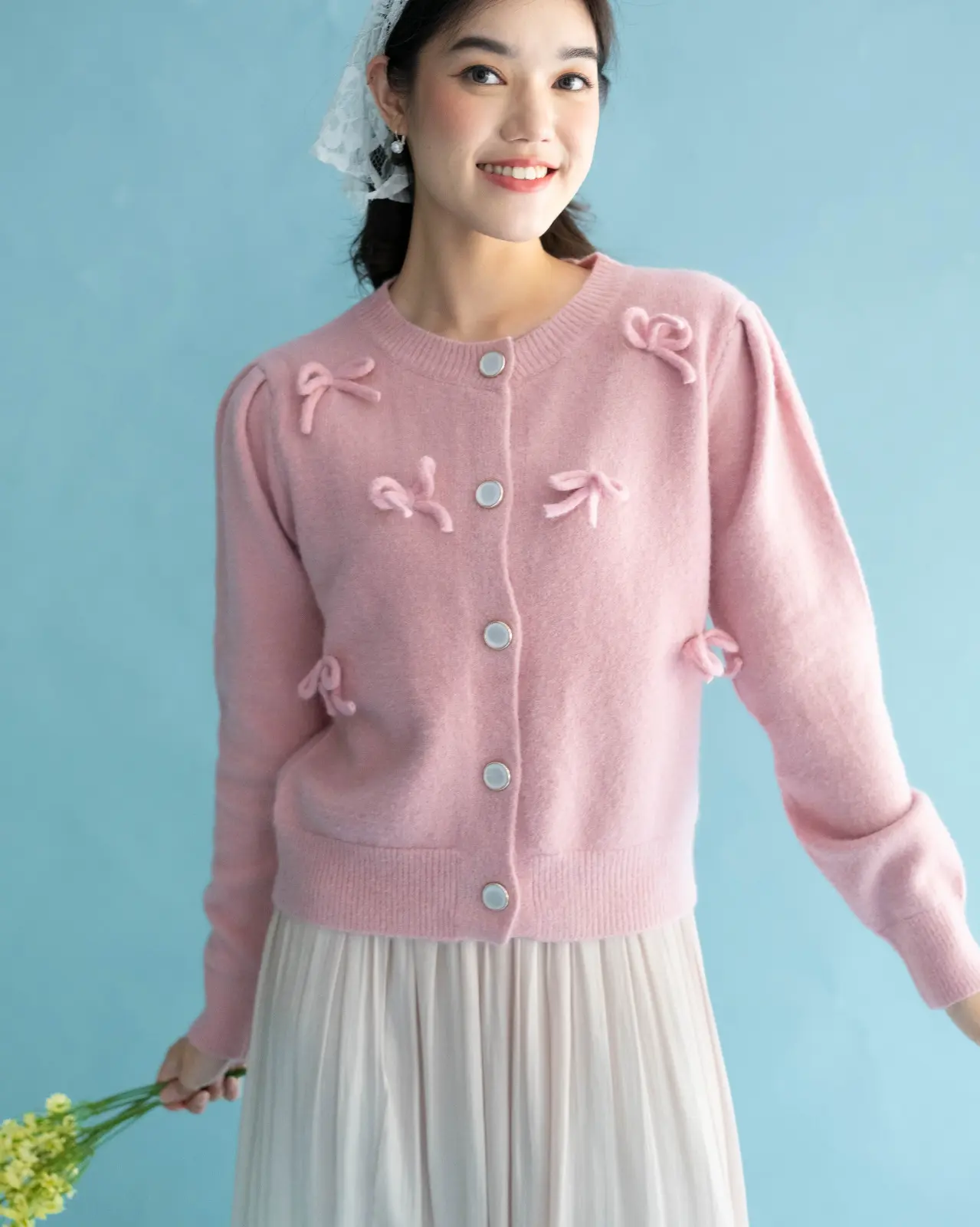 Yovela Cardigan Kode 116B Pink - Image 2