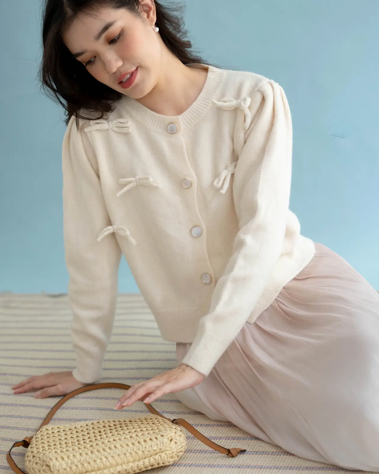 Yovela Cardigan Kode 116B Ivory - Image 2