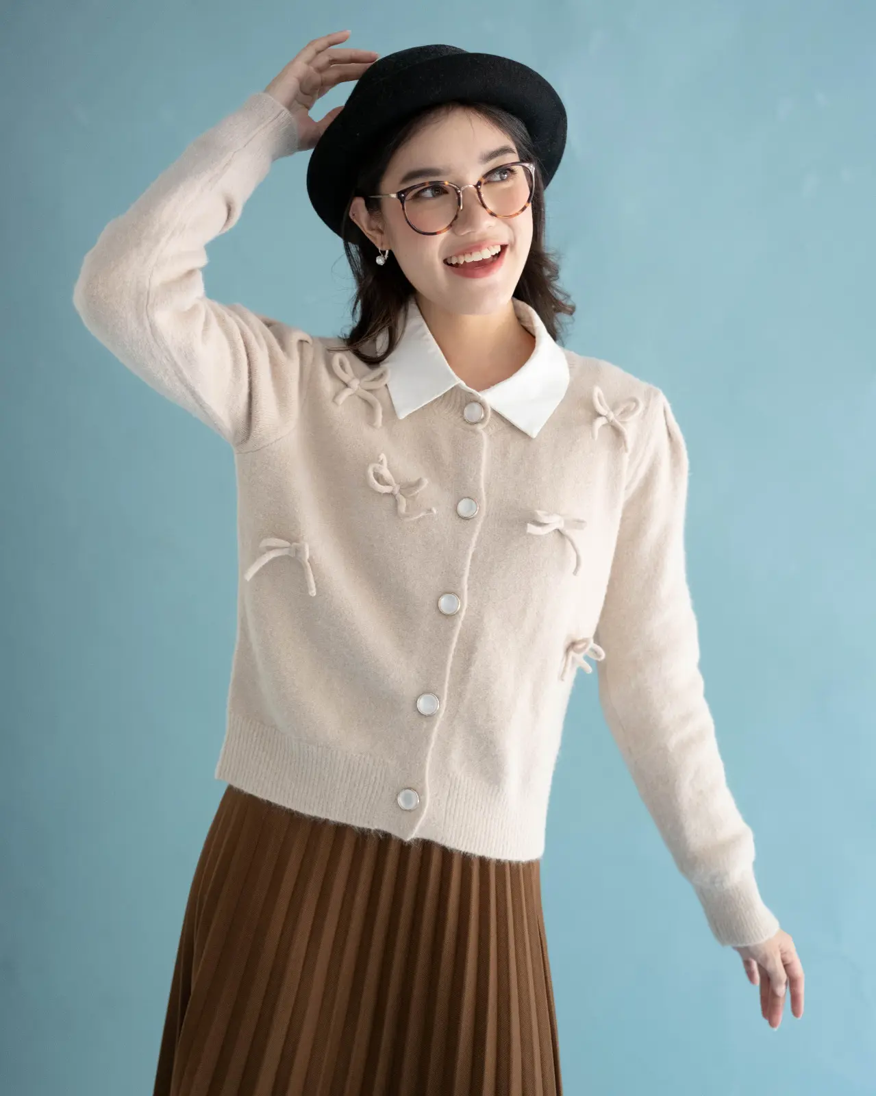 Yovela Cardigan Kode 116B Cream