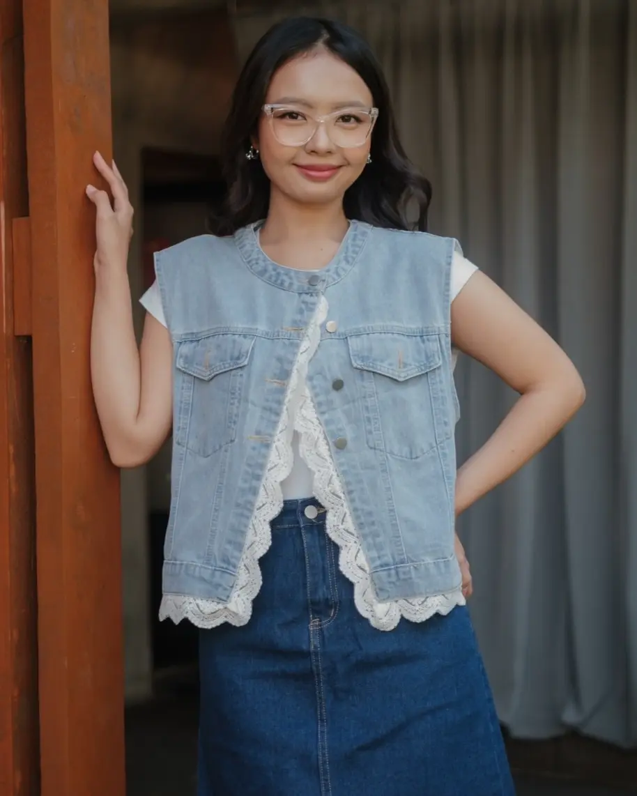 Radeya Denim Vest Kode 156A Light Blue