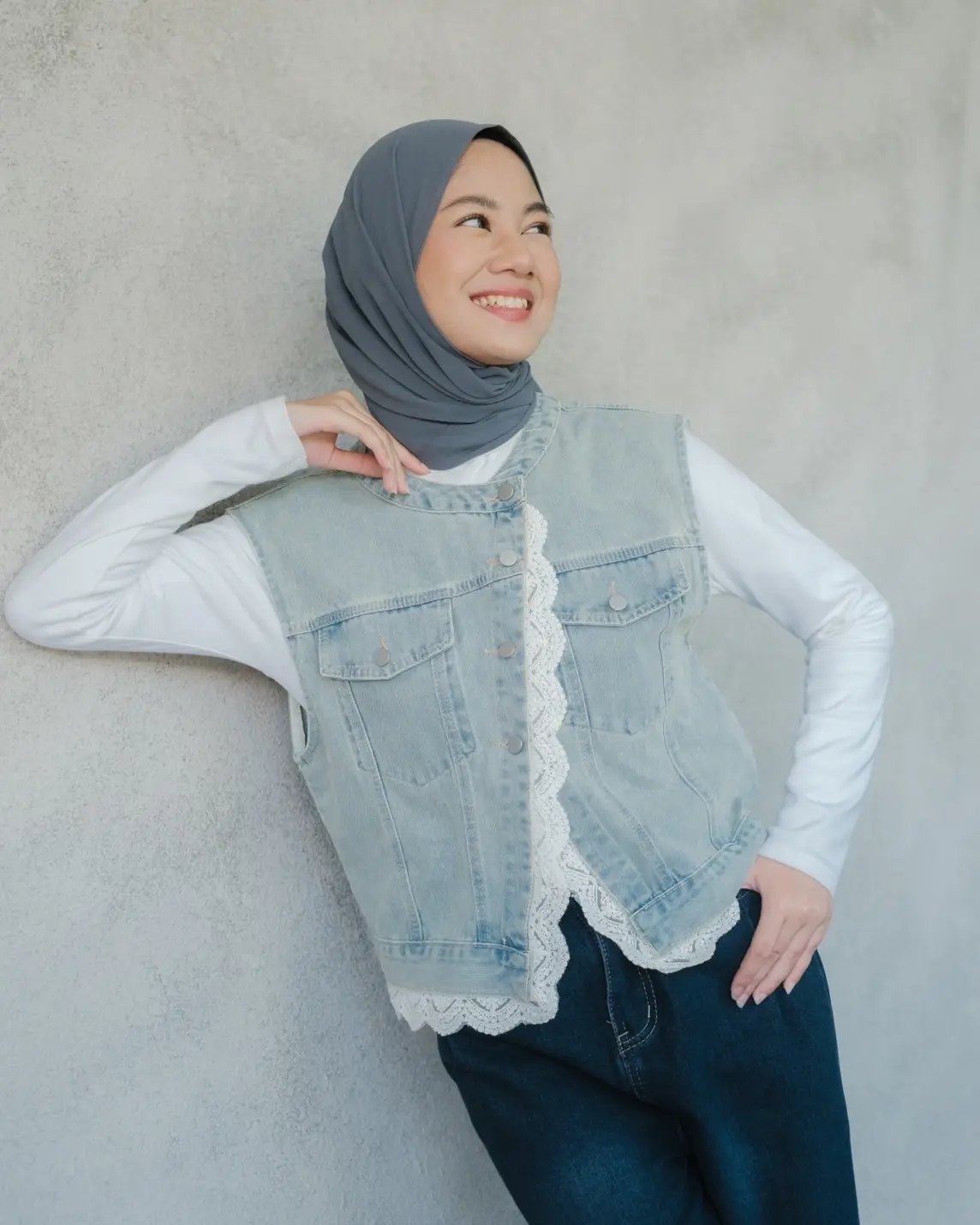 Radeya Denim Vest Kode 156A Acid