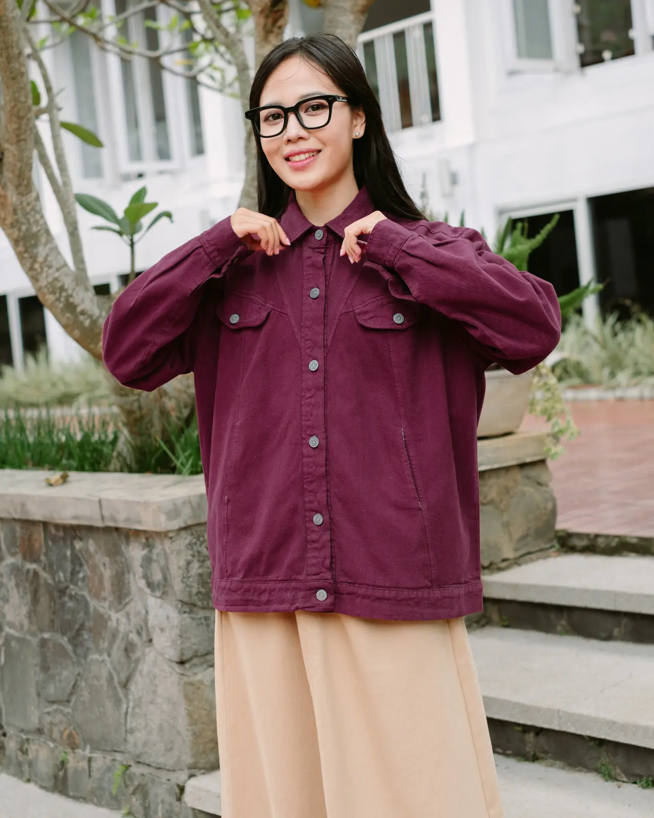 Finola Jacket Maroon - Image 2
