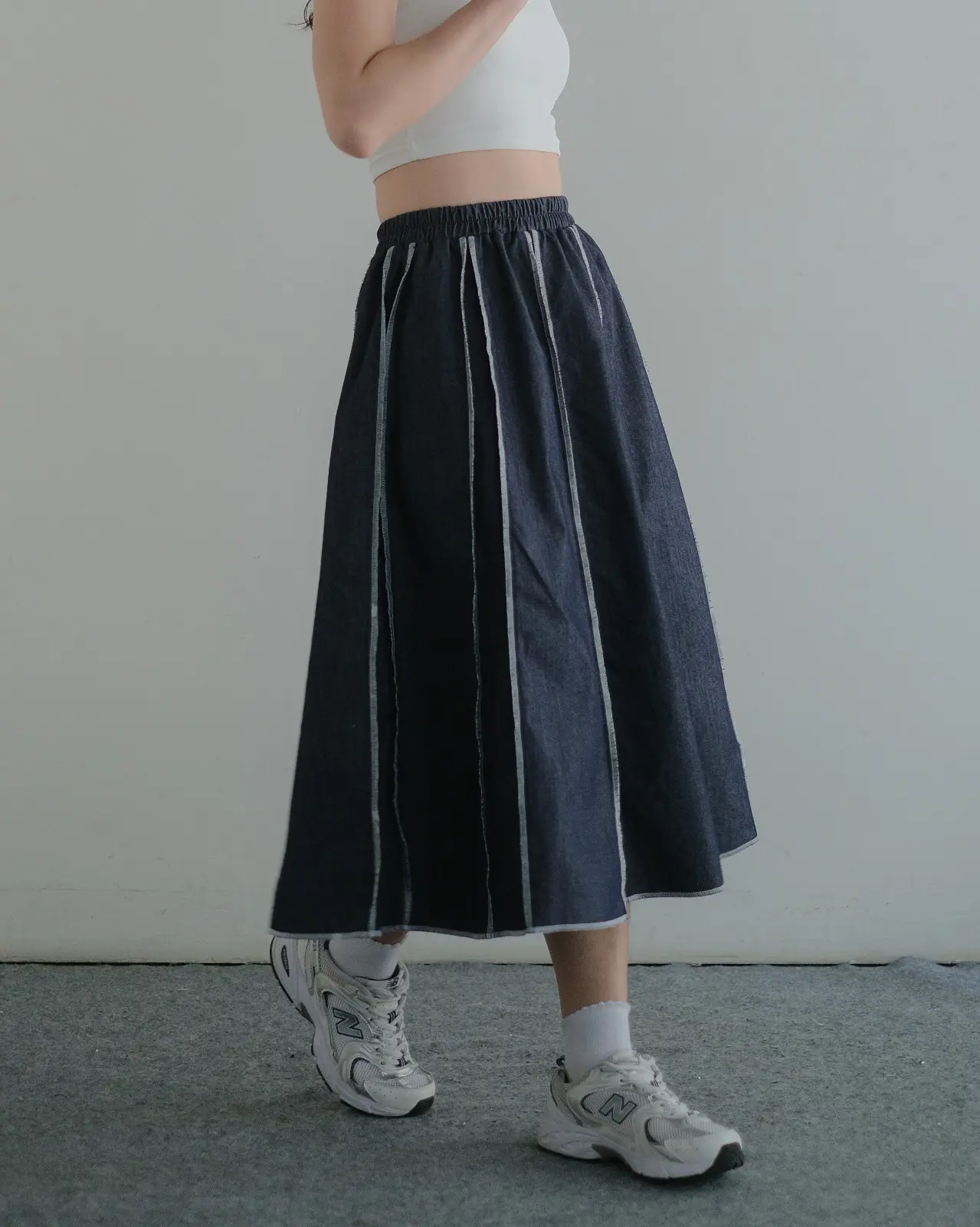 Alternative view of Nuke Midi Skirt Blue Denim