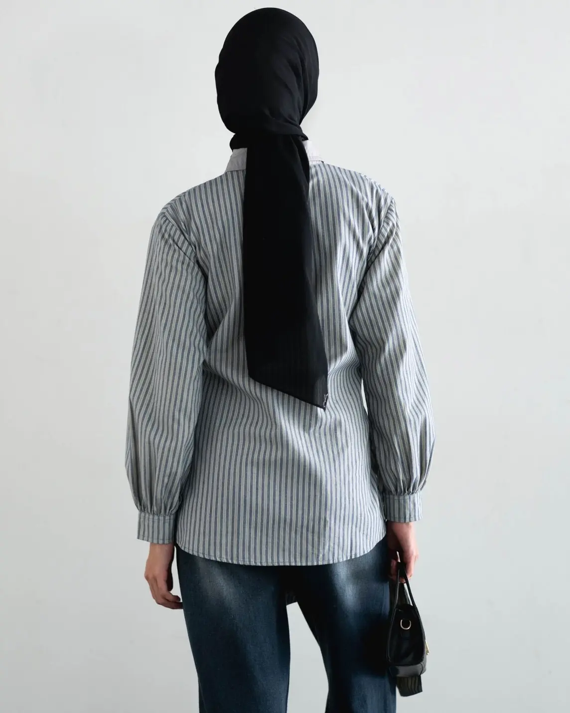 Rytse Stripe Shirt Grey - Image 3
