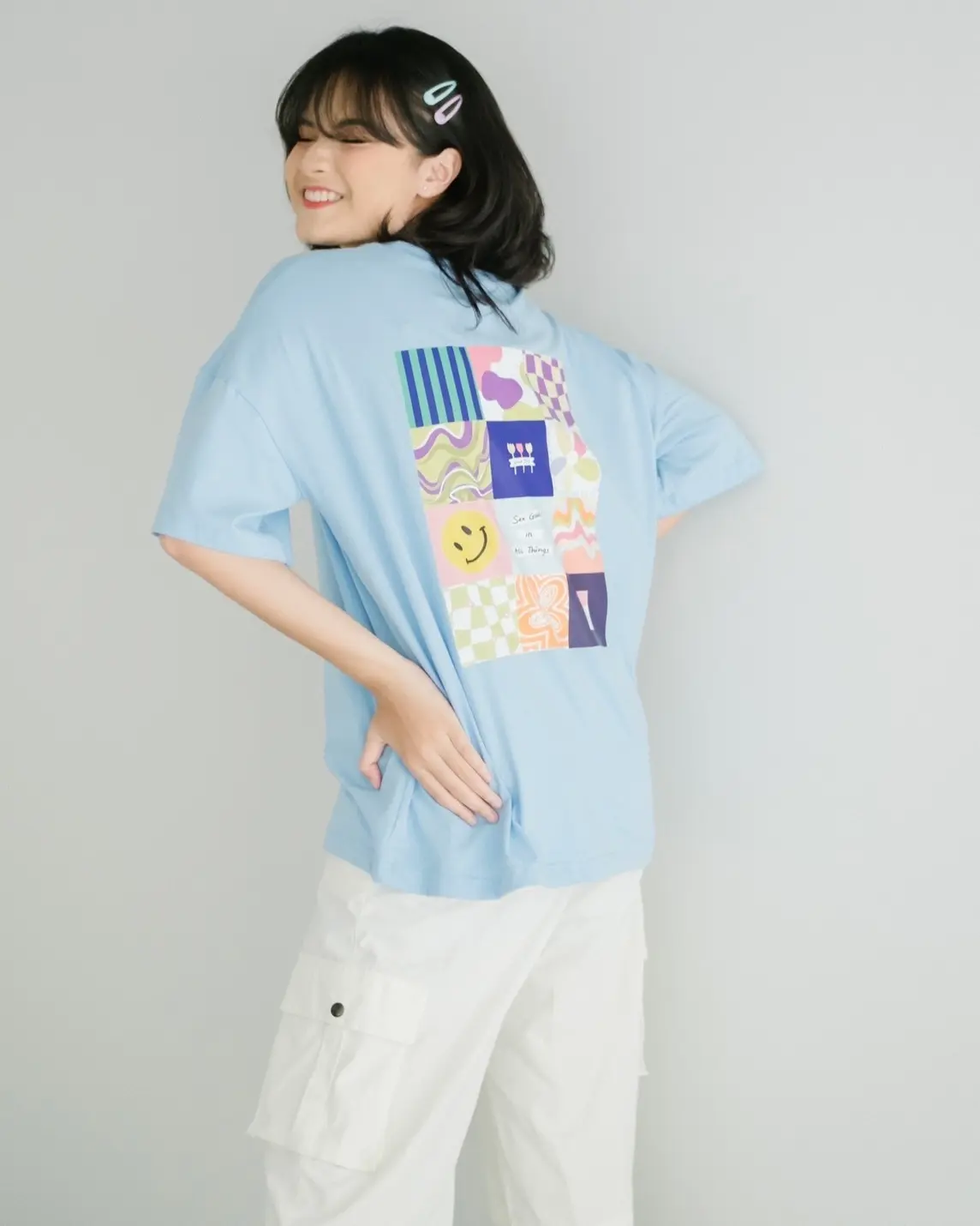 Positive Mind T-Shirt Sky Blue - Image 2