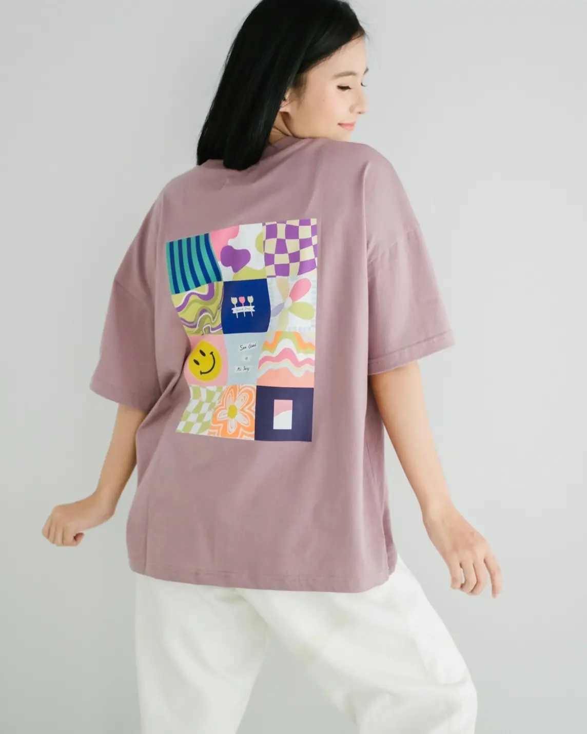 Positive Mind T-Shirt Mauve - Image 3