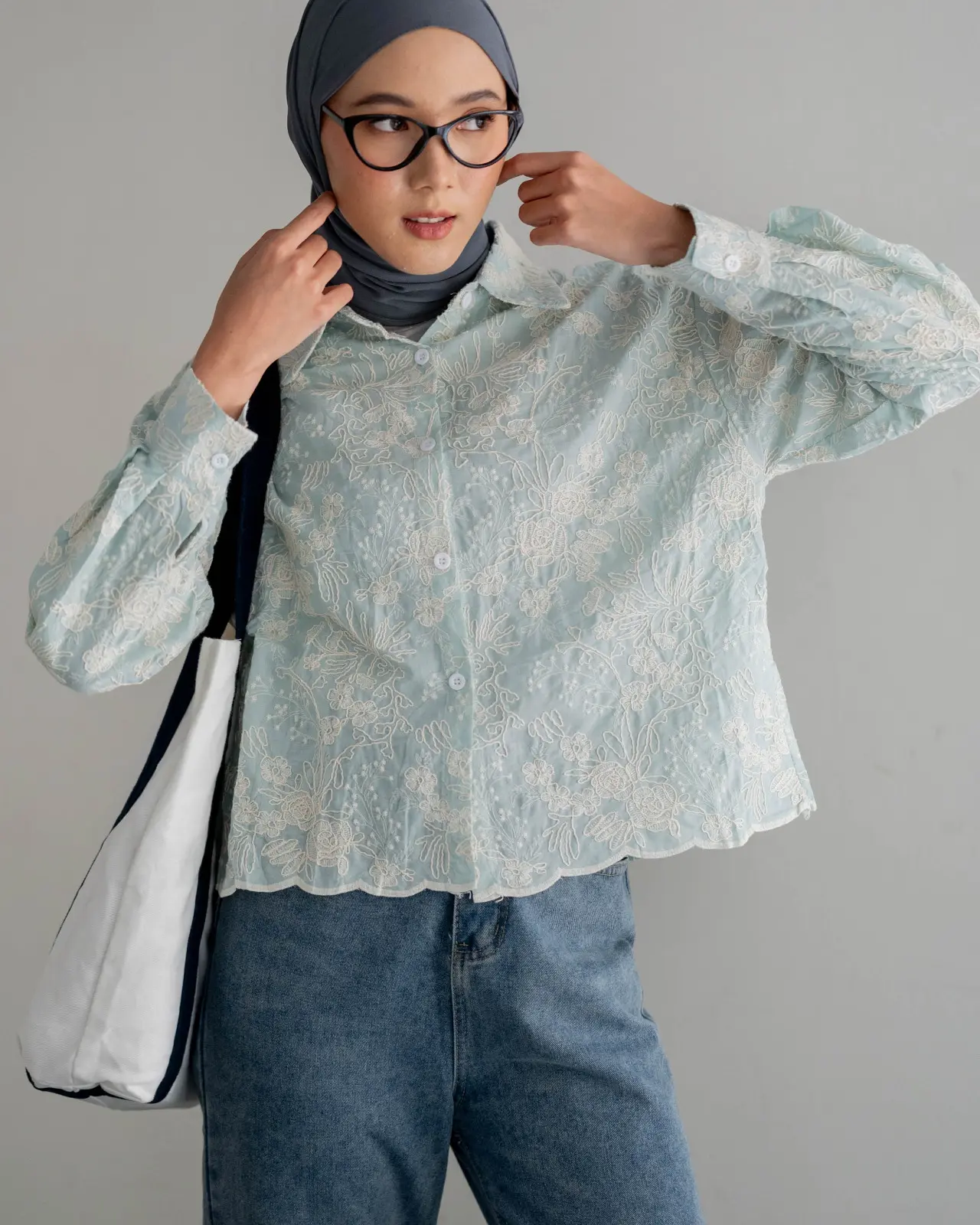 Oenzi Shirt Kode 234A / 9060 Mint - Image 3