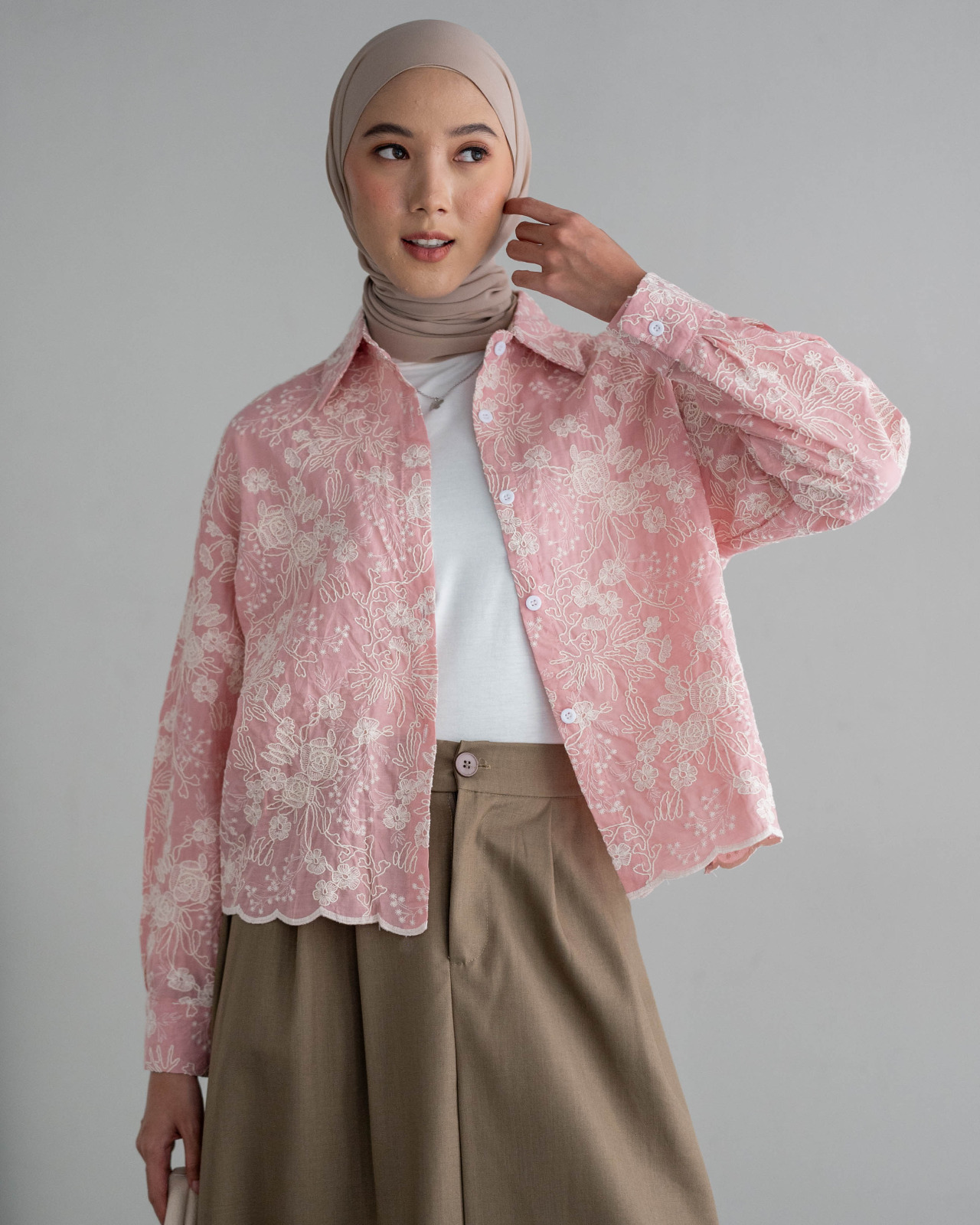 Oenzi Shirt Kode 234A / 9060 Dusty Pink