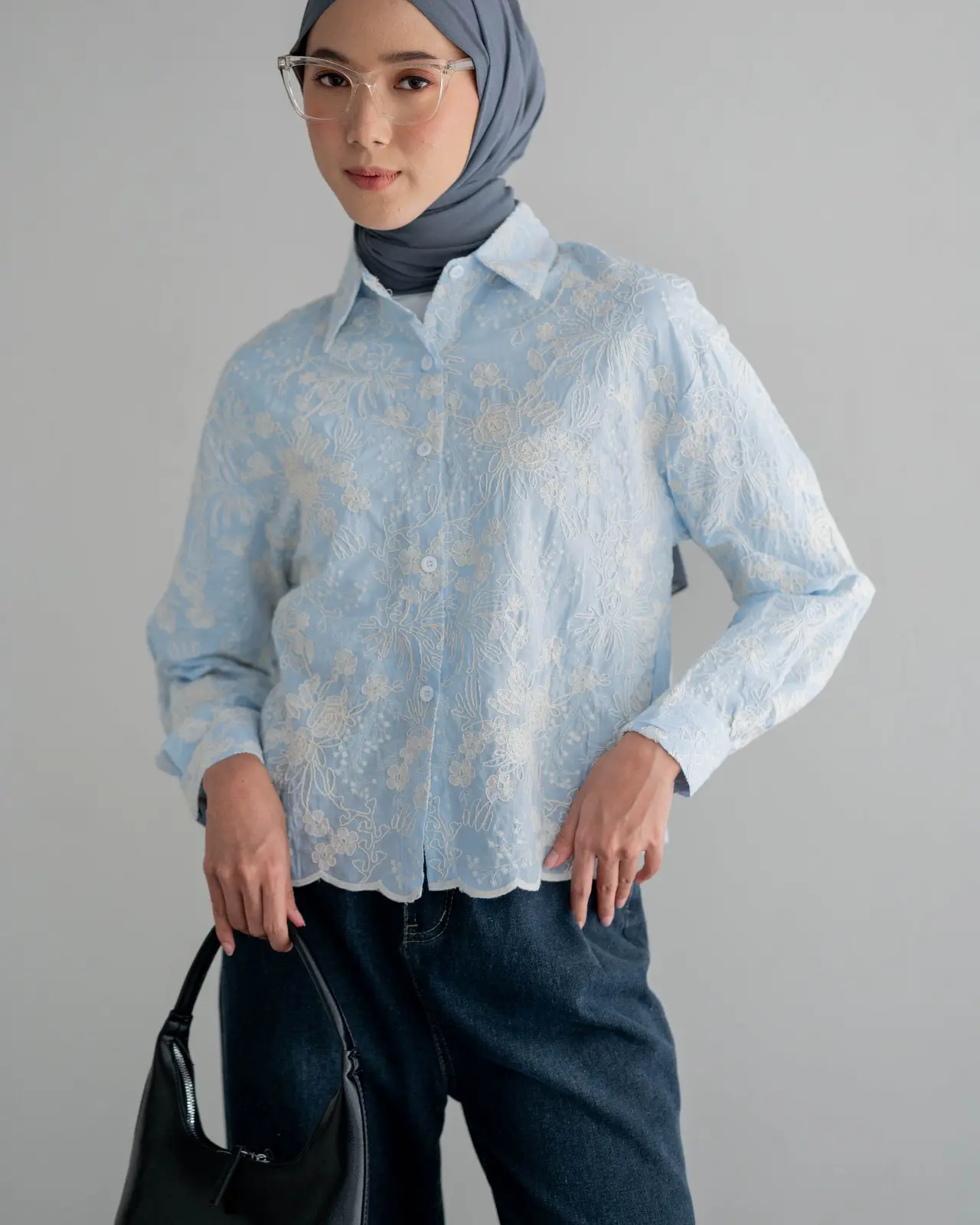 Oenzi Shirt Kode 234A / 9060 Sky Blue