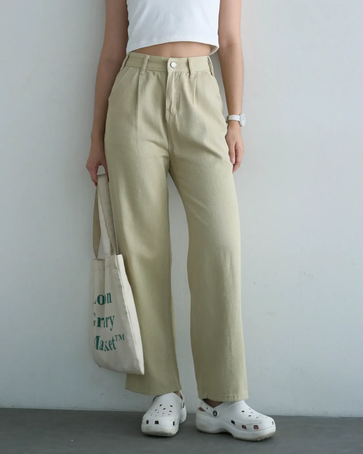 Zelina Denim Pants Kode 265A Cream