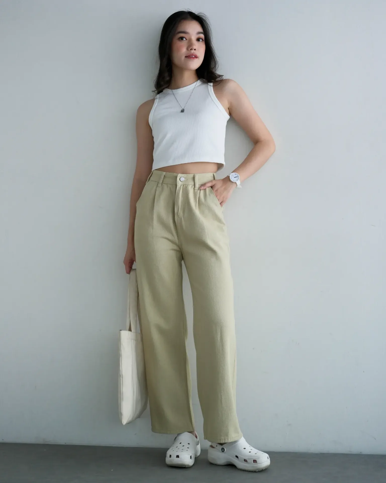 Zelina Denim Pants Kode 265A Cream - Image 2