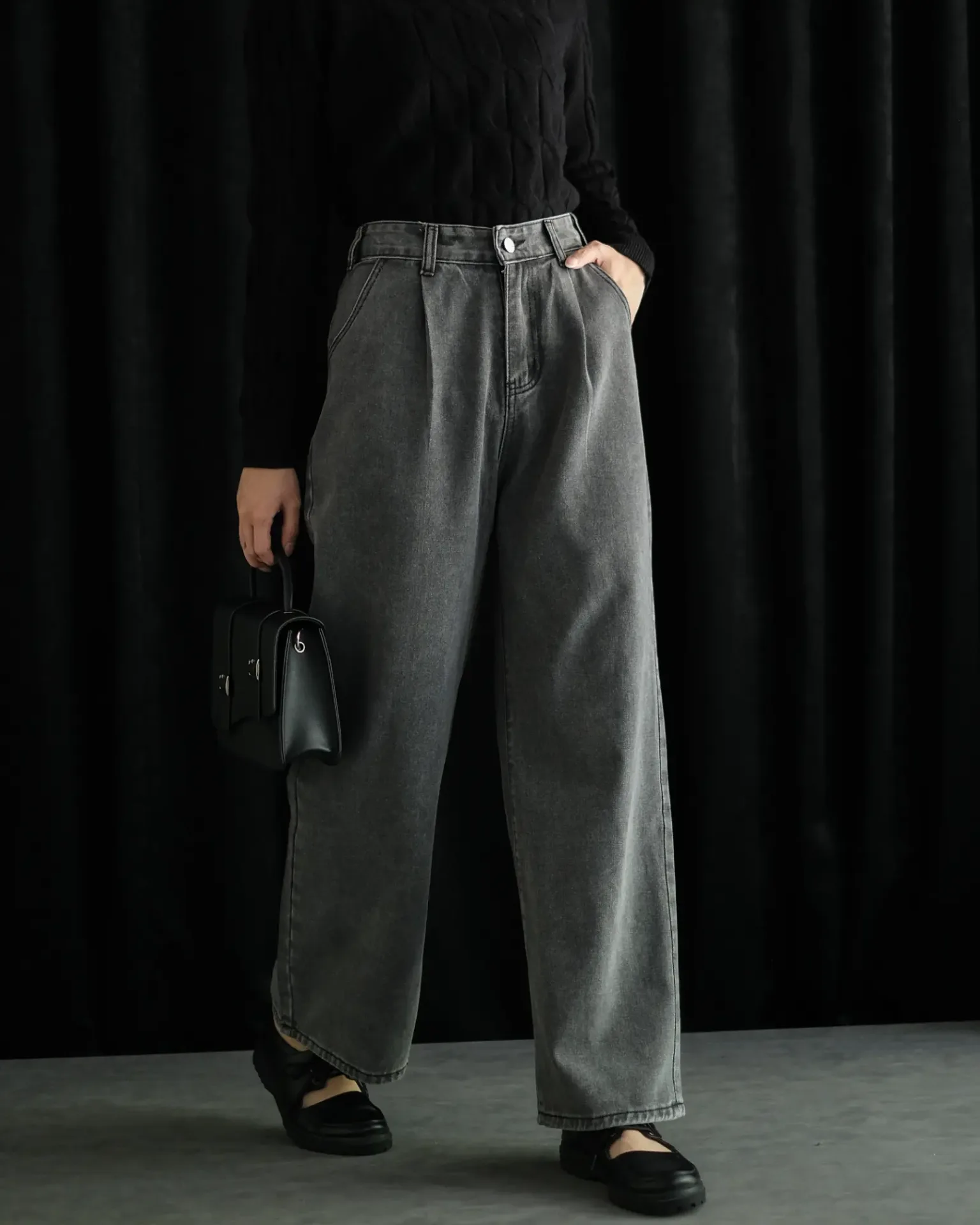 Zelina Denim Pants Kode 265A Ash Grey - Image 3