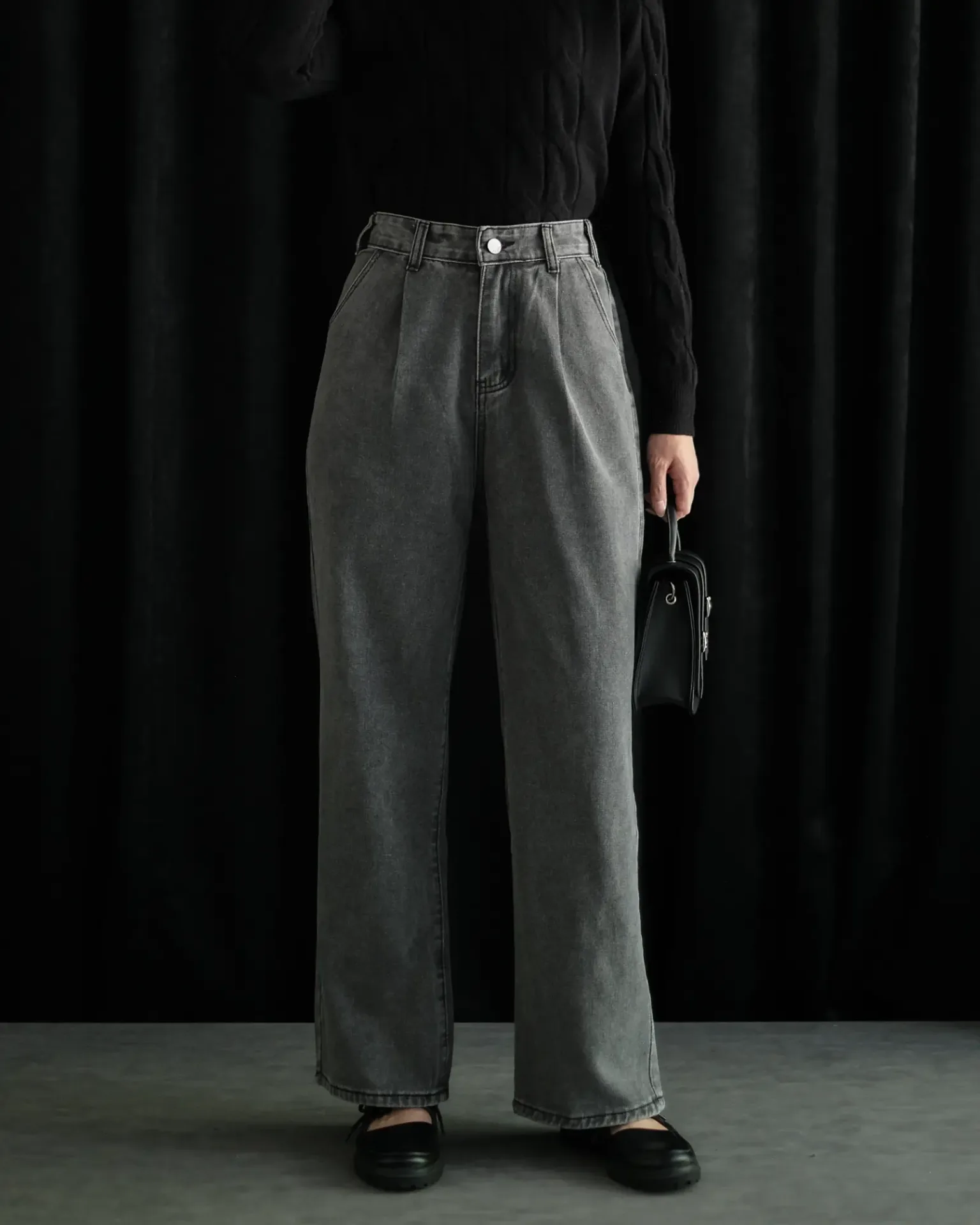 Zelina Denim Pants Kode 265A Ash Grey