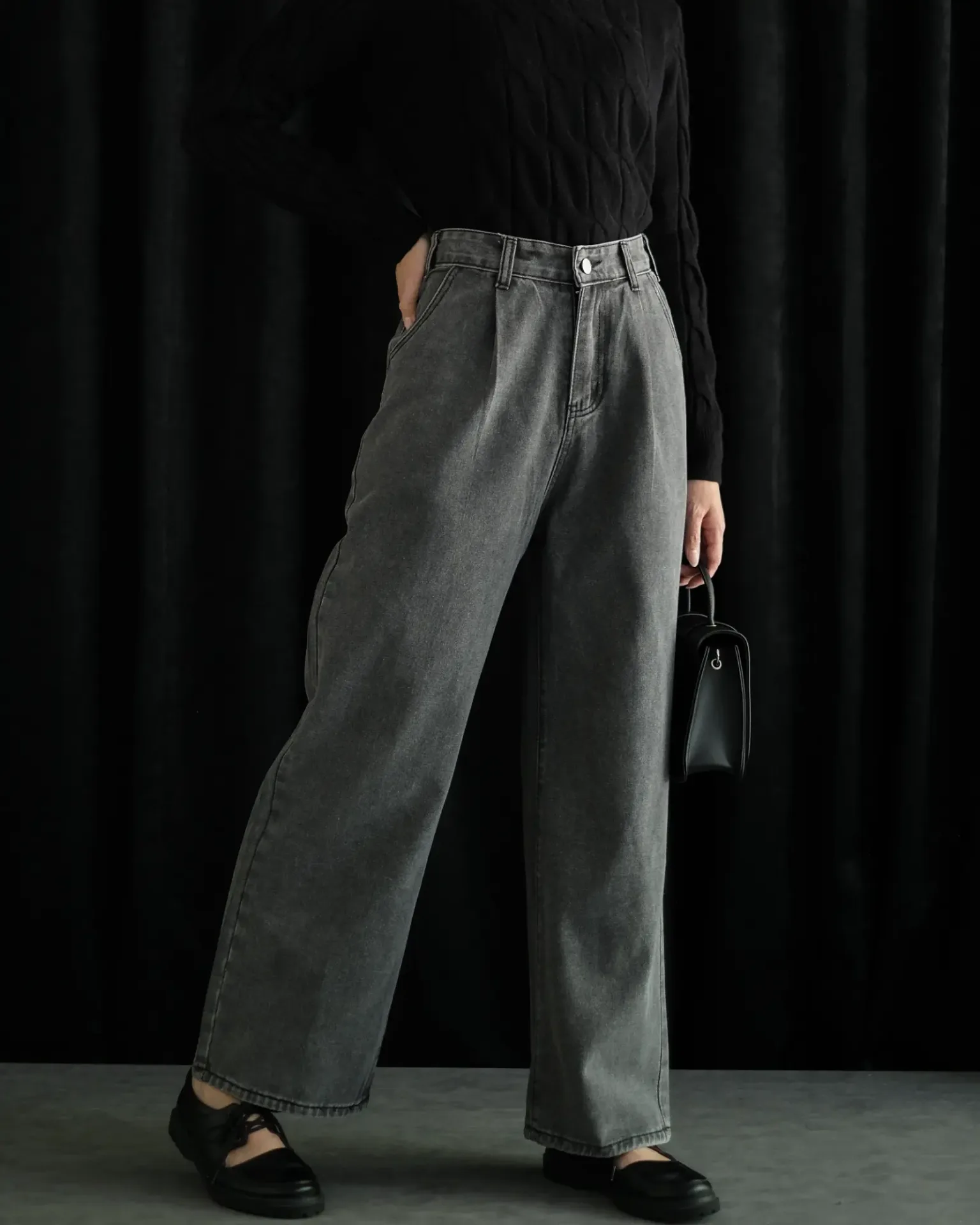 Zelina Denim Pants Kode 265A Ash Grey - Image 2